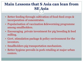 Sharing lessons from pig value chains: South Asia and South East Asia