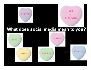 What does social media mean to you?
 