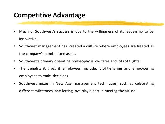 Southwest Airlines Competitive Advantage