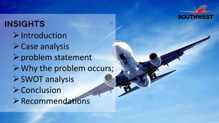 INSIGHTS
Introduction
Case analysis
problem statement
Why the problem occurs;
SWOT analysis
Conclusion
Recommendations
 