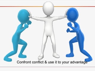 Confront conflict & use it to your advantage
 