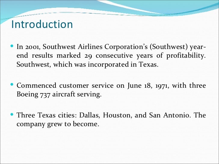 Harvard business review southwest airlines case study
