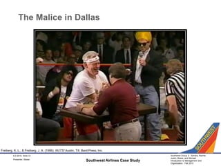 The Malice in DallasSouthwest Airlines Case Study9-2-2010, Slide 12Freiberg, K. L., & Freiberg, J. A. (1996). NUTS! Austin, TX: Bard Press, Inc.Presenter: Blaise