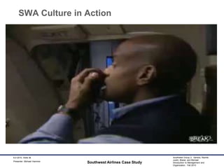 SWA Culture in ActionSouthwest Airlines Case Study9-2-2010, Slide 36Presenter: Michael Hammer