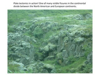 Plate tectonics in action! One of many visible fissures in the continental divide between the North American and European continents.