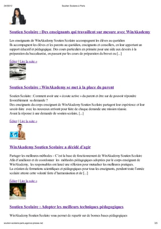 Soutien Scolaire à Paris