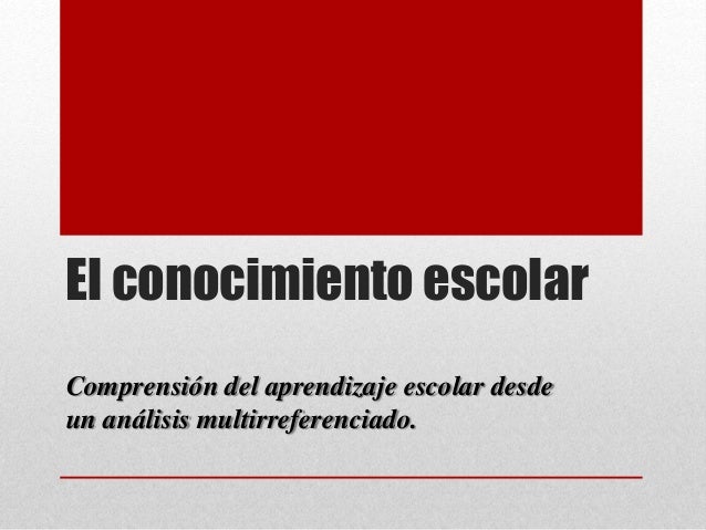 Souto conocimiento escolar