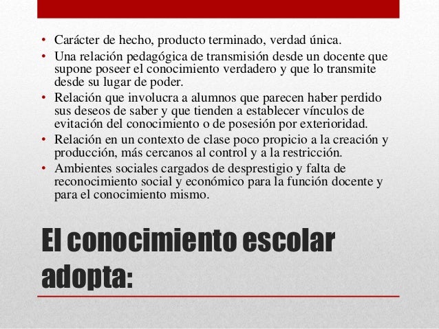 Souto conocimiento escolar