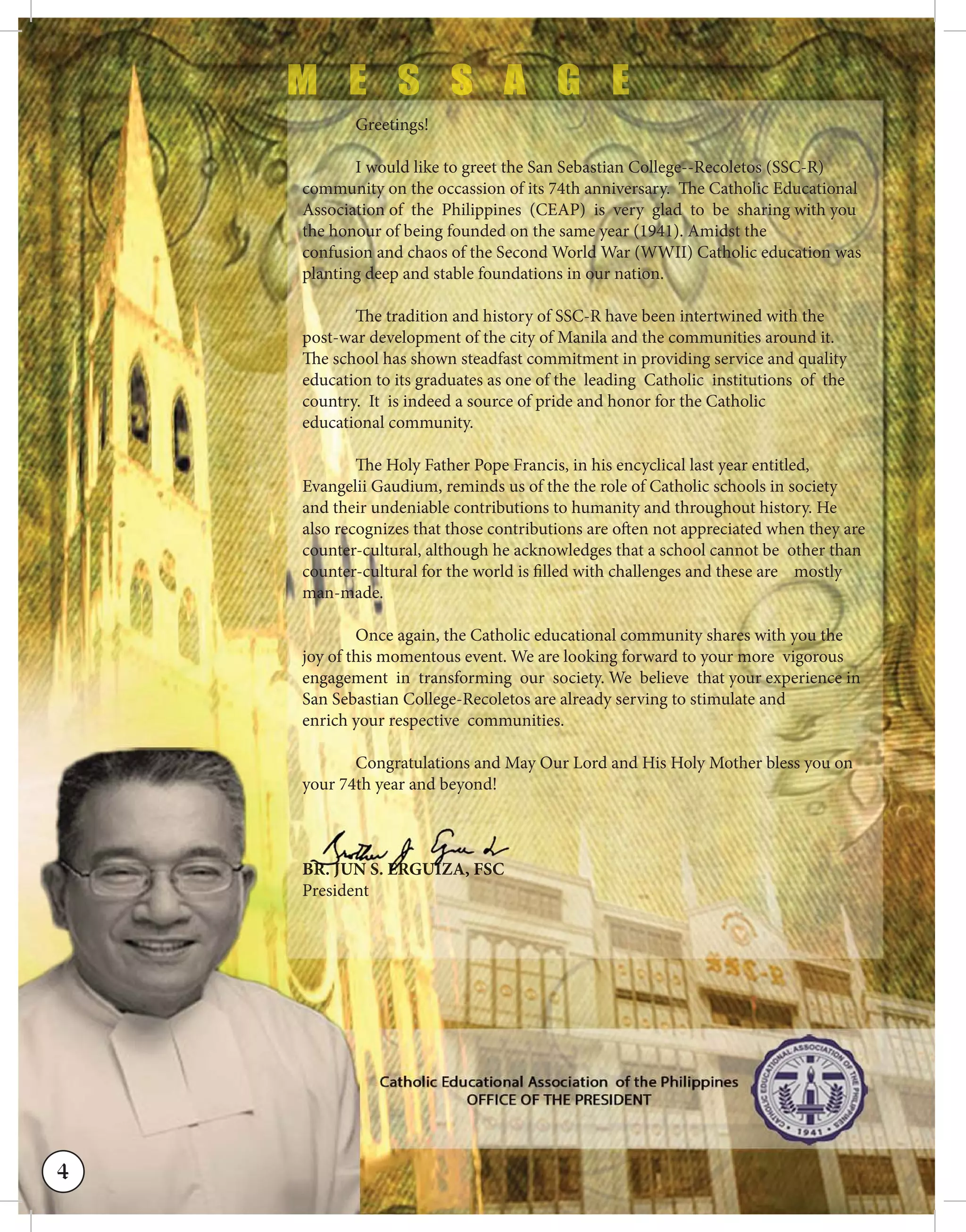74th Foundation Week Souvenir Program | PDF