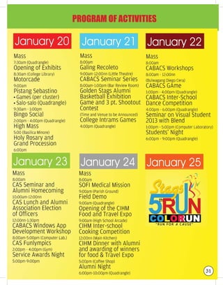 PROGRAM OF ACTIVITIES
51
 