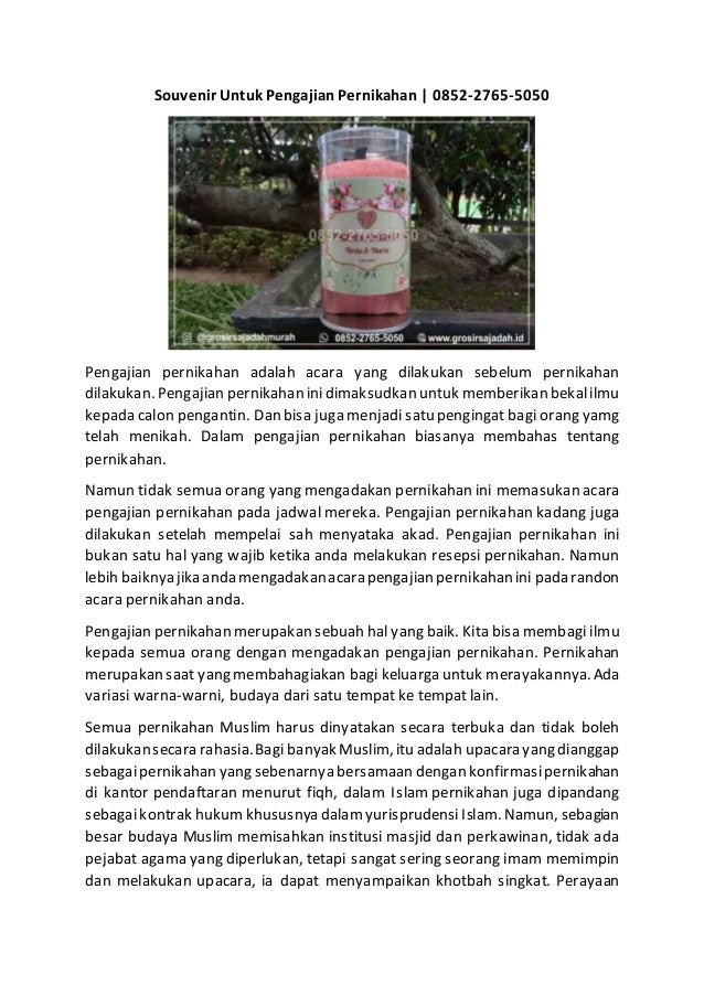 Souvenir Untuk Pengajian Pernikahan 0852 2765 5050 Souvenir Untuk Pengajian Pernikahan 0852 2765 5050