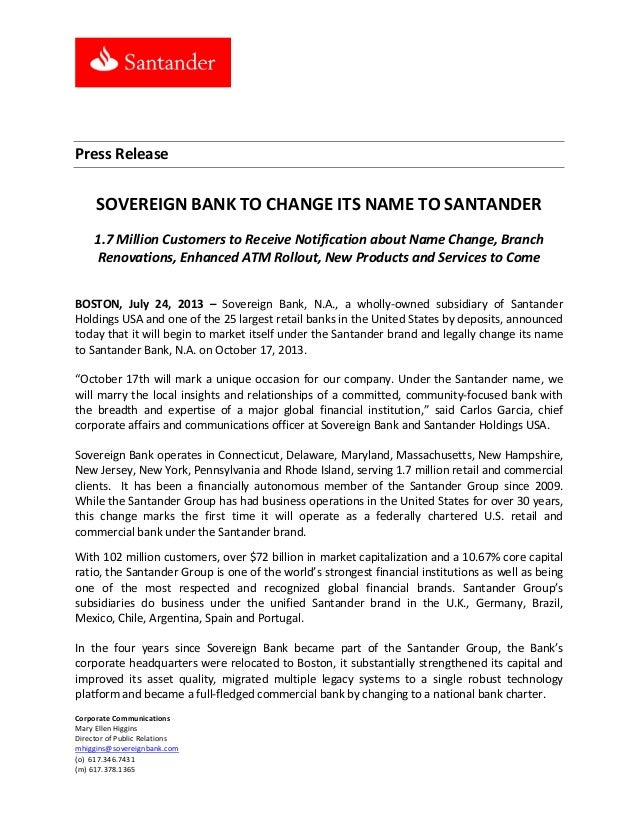 sovereign bank customer service