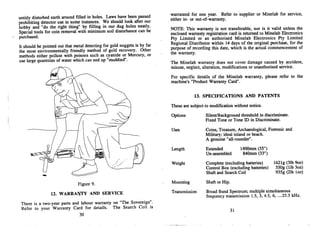 Instruction Manual Minelab Sovereign Metal Detector English Language