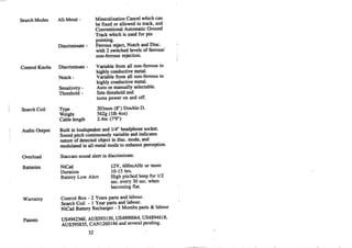 Instruction Manual Minelab Sovereign Metal Detector English Language