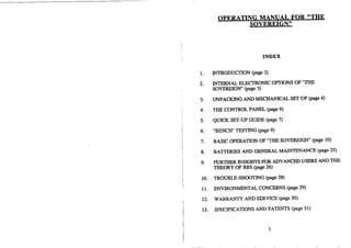 Instruction Manual Minelab Sovereign Metal Detector English Language