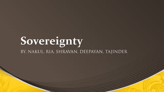 Sovereignty

 