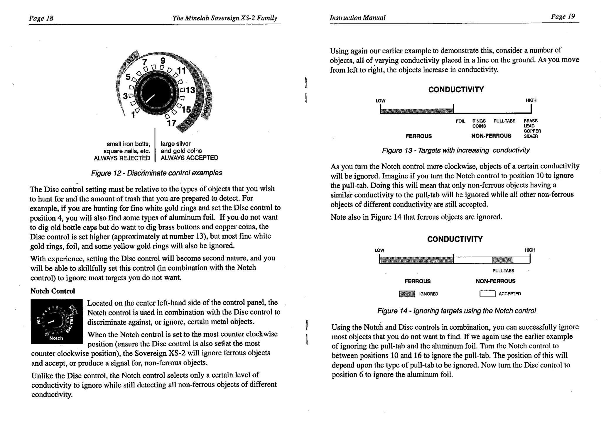 Instruction Manual Minelab Sovereign XS-2 & XS-2 Pro Metal Detector English Language