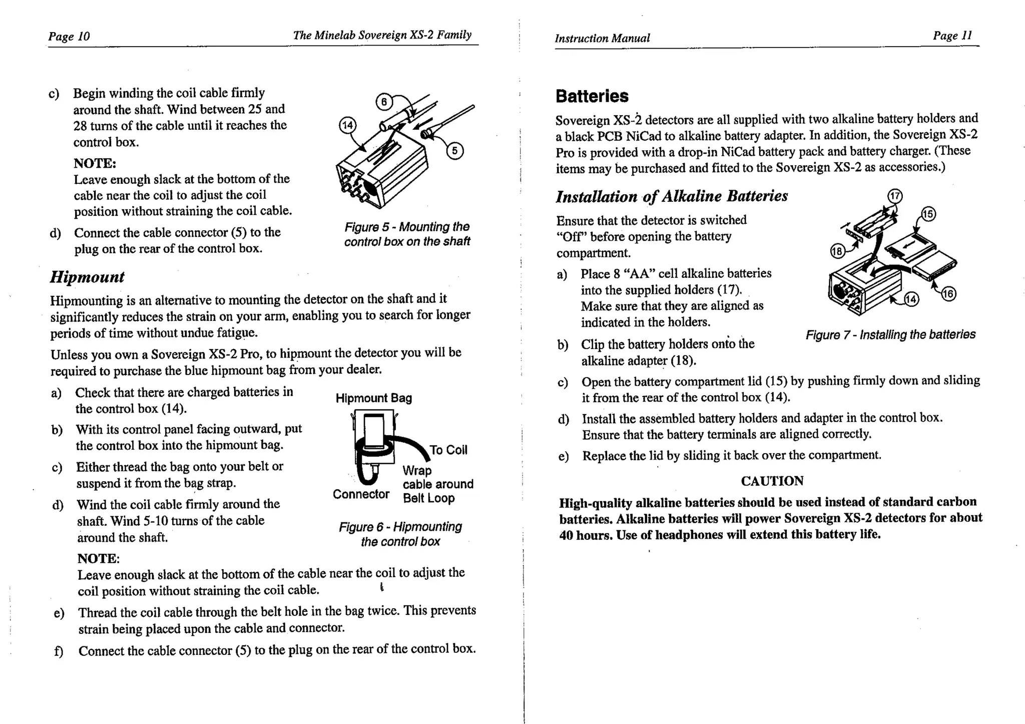 Instruction Manual Minelab Sovereign XS-2 & XS-2 Pro Metal Detector English Language