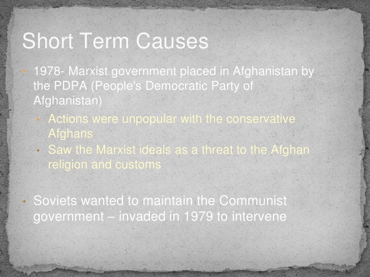 Research paper on soviet afghan war