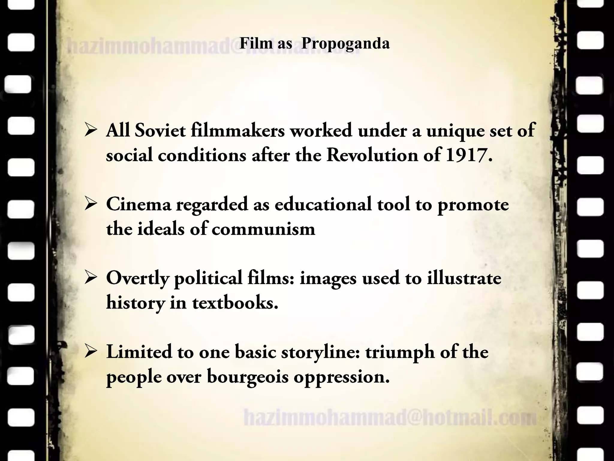 Film as Propoganda
