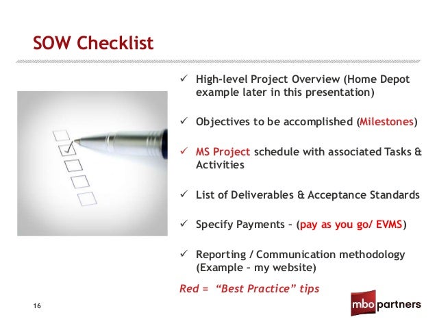 statement of work example