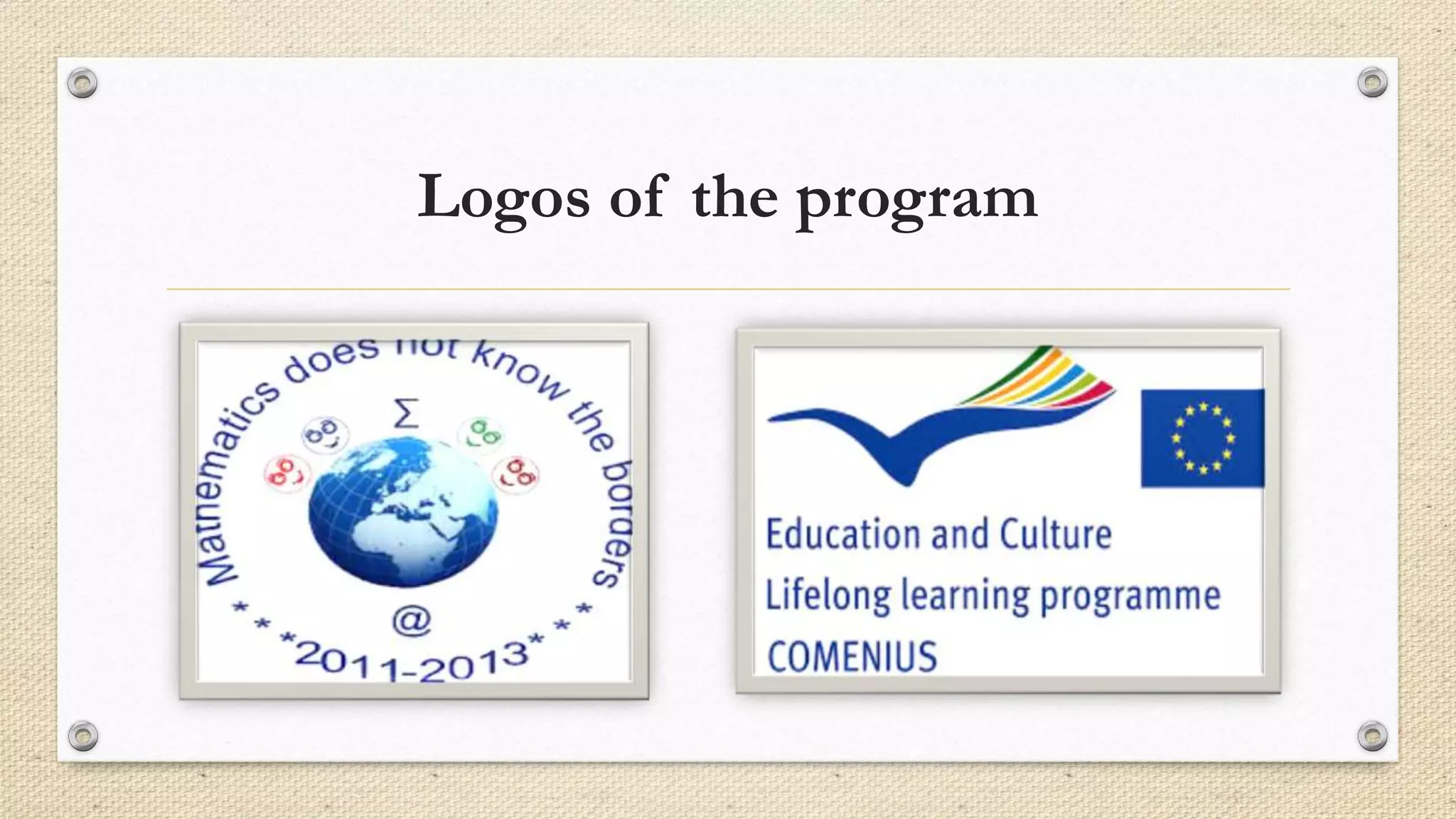 Logos of the program