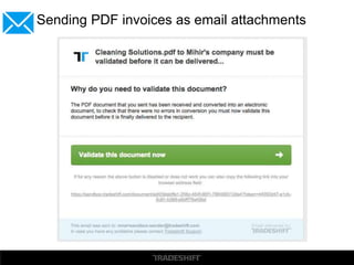 Sending PDF invoices as email attachments
 