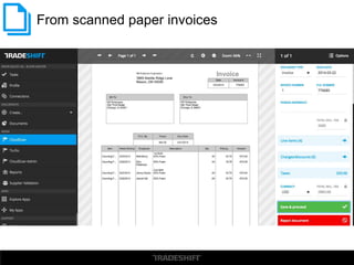 From scanned paper invoices
 