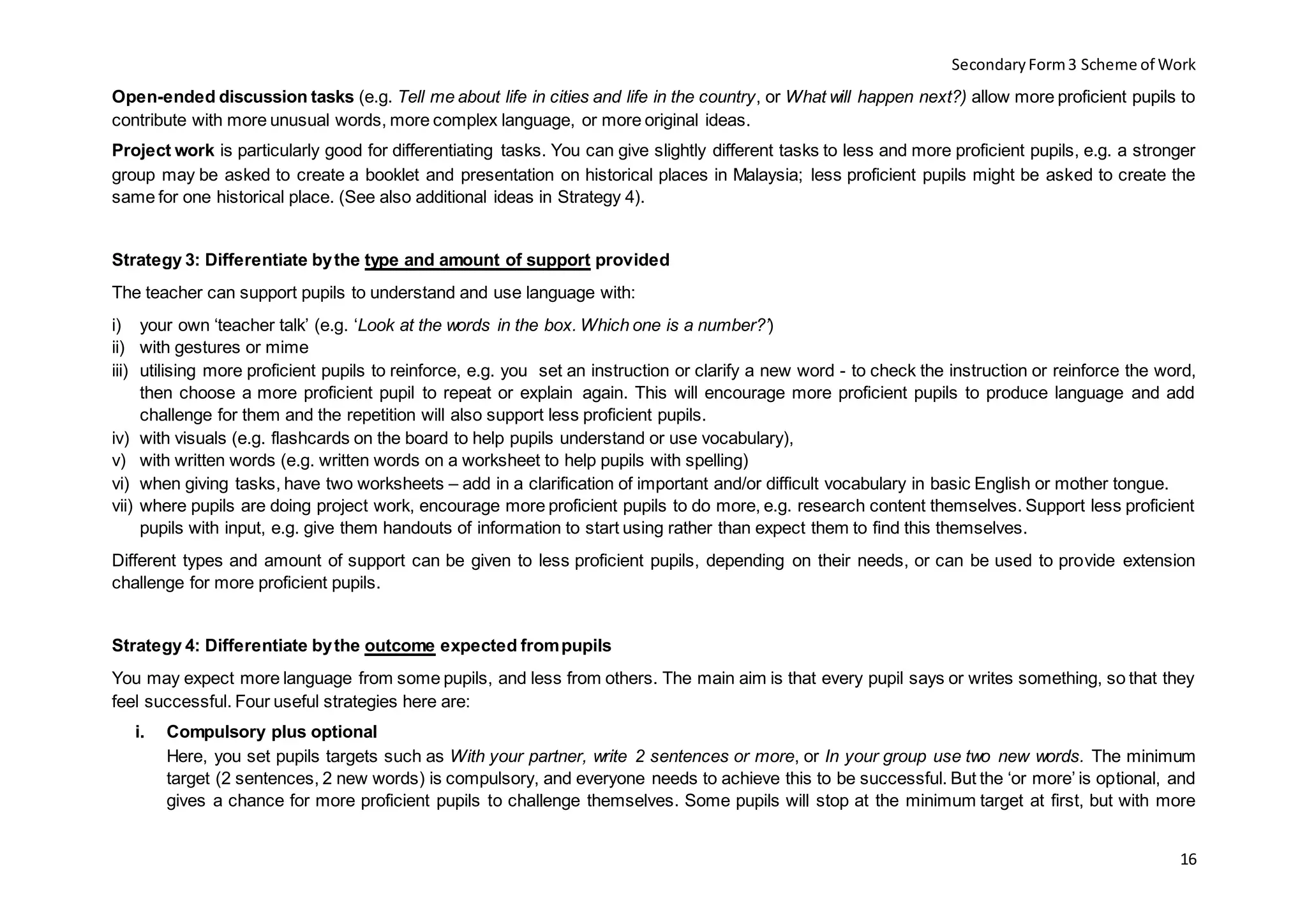 SCHEME OF WORK for FORM 3 ENGLISH | PDF
