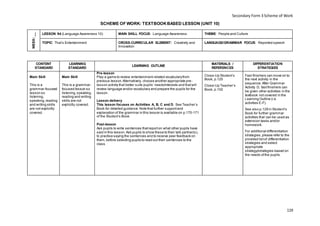 SCHEME OF WORK for FORM 3 ENGLISH | PDF