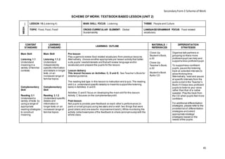 SCHEME OF WORK for FORM 3 ENGLISH | PDF