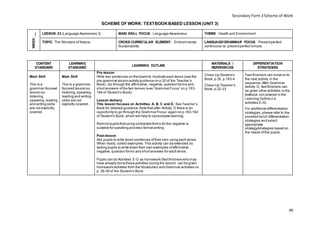 SCHEME OF WORK for FORM 3 ENGLISH | PDF