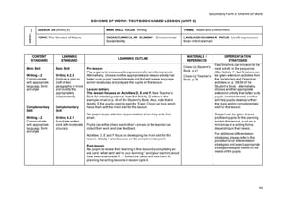 SCHEME OF WORK for FORM 3 ENGLISH | PDF