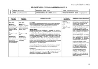 SCHEME OF WORK for FORM 3 ENGLISH | PDF