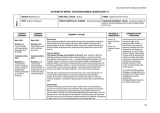 SCHEME OF WORK for FORM 3 ENGLISH | PDF