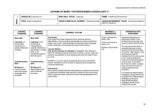 Scheme Of Work For Form 3 English