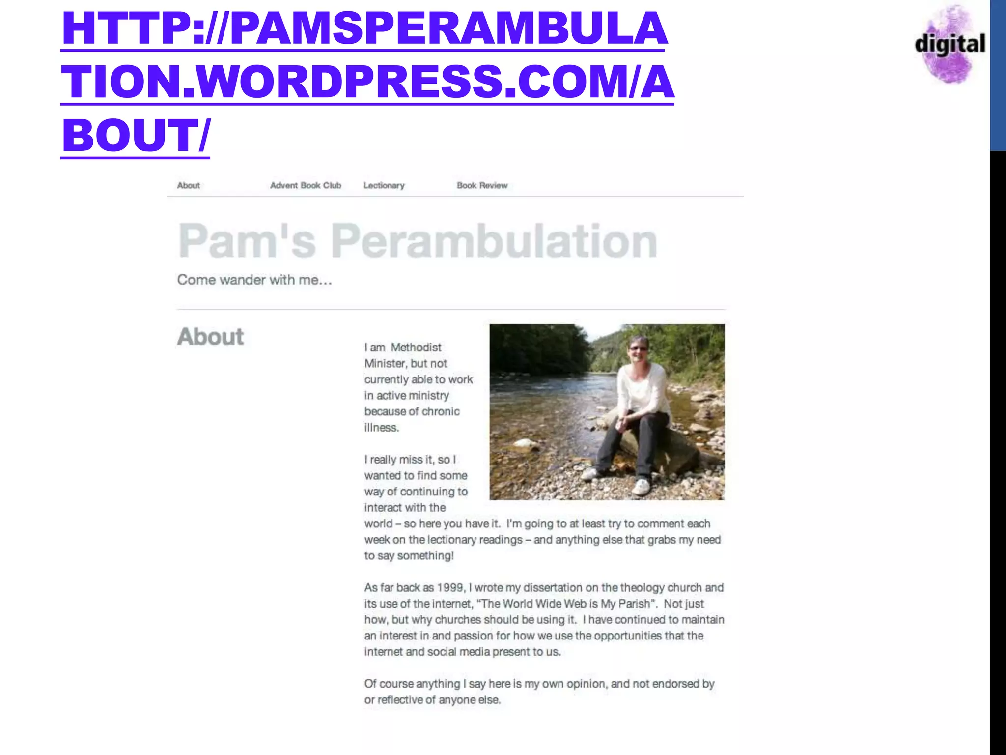 HTTP://PAMSPERAMBULA
TION.WORDPRESS.COM/A
BOUT/
 