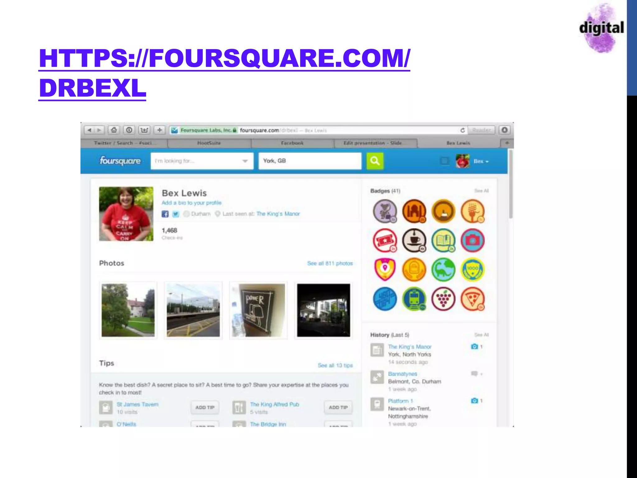 HTTPS://FOURSQUARE.COM/
DRBEXL
 