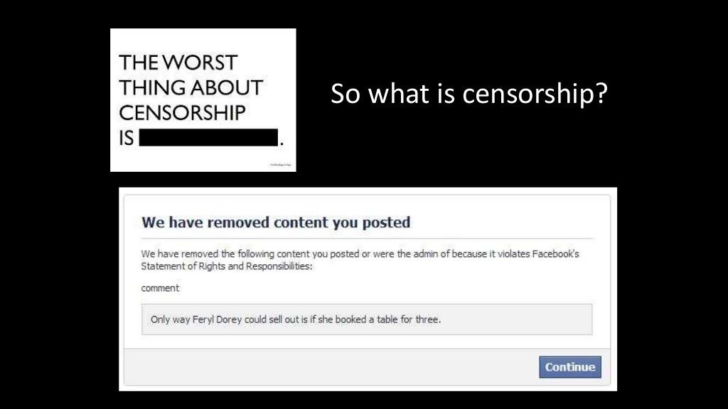 So what is censorship