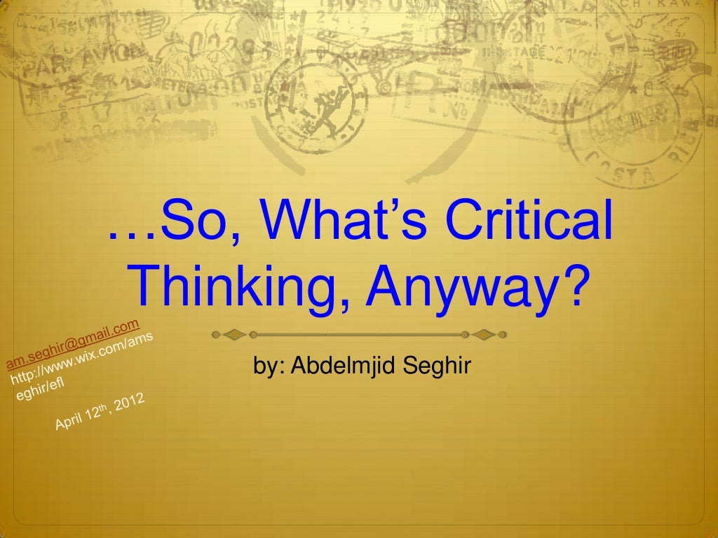 Critical thinking information image