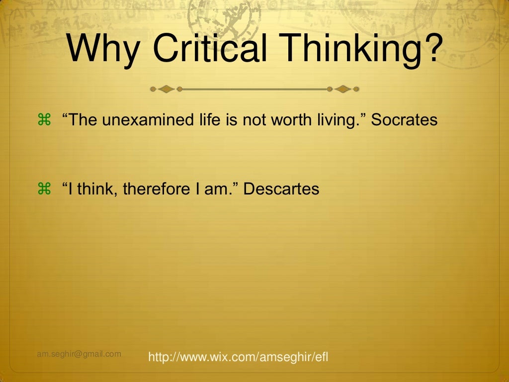 Critical thinking example image