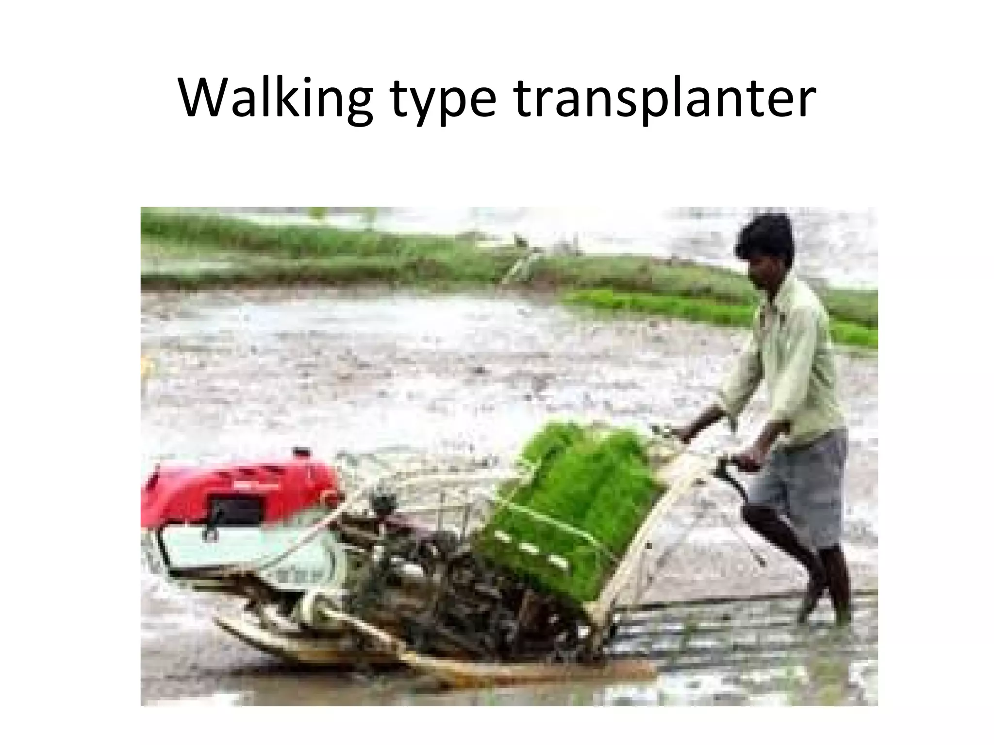 Walking type transplanter
 