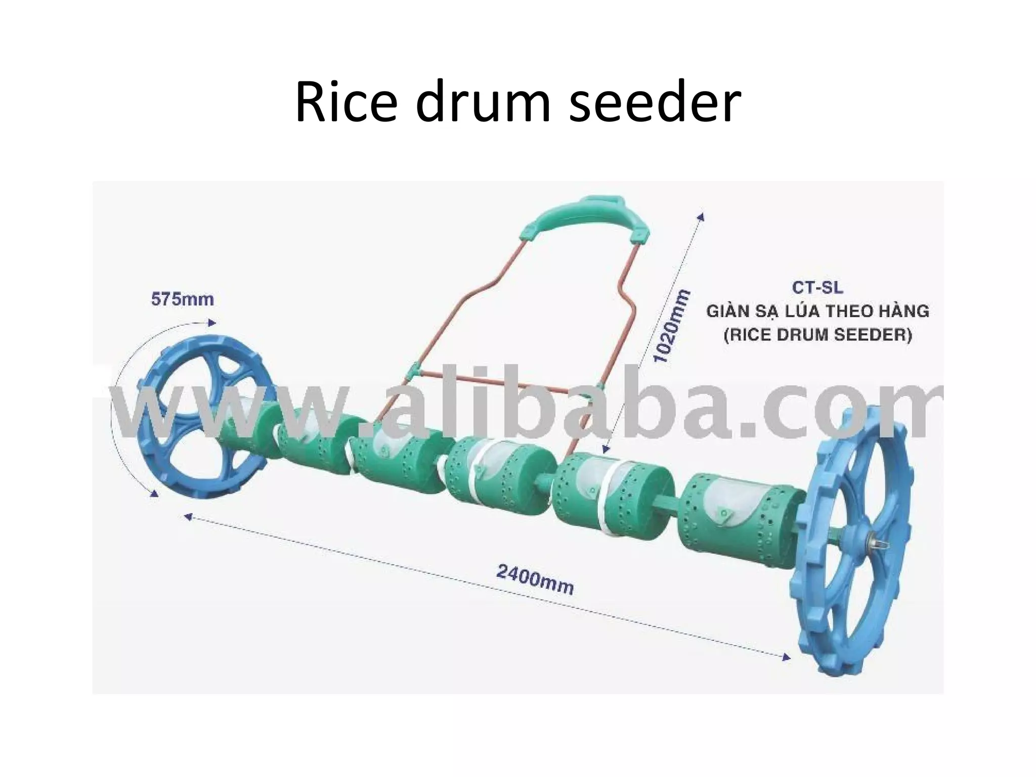Rice drum seeder
 