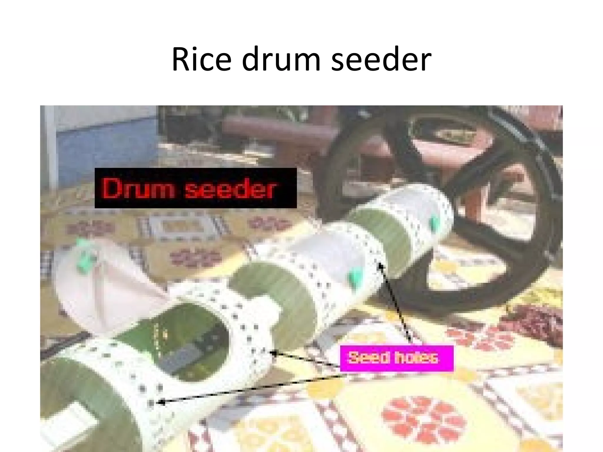 Rice drum seeder
 