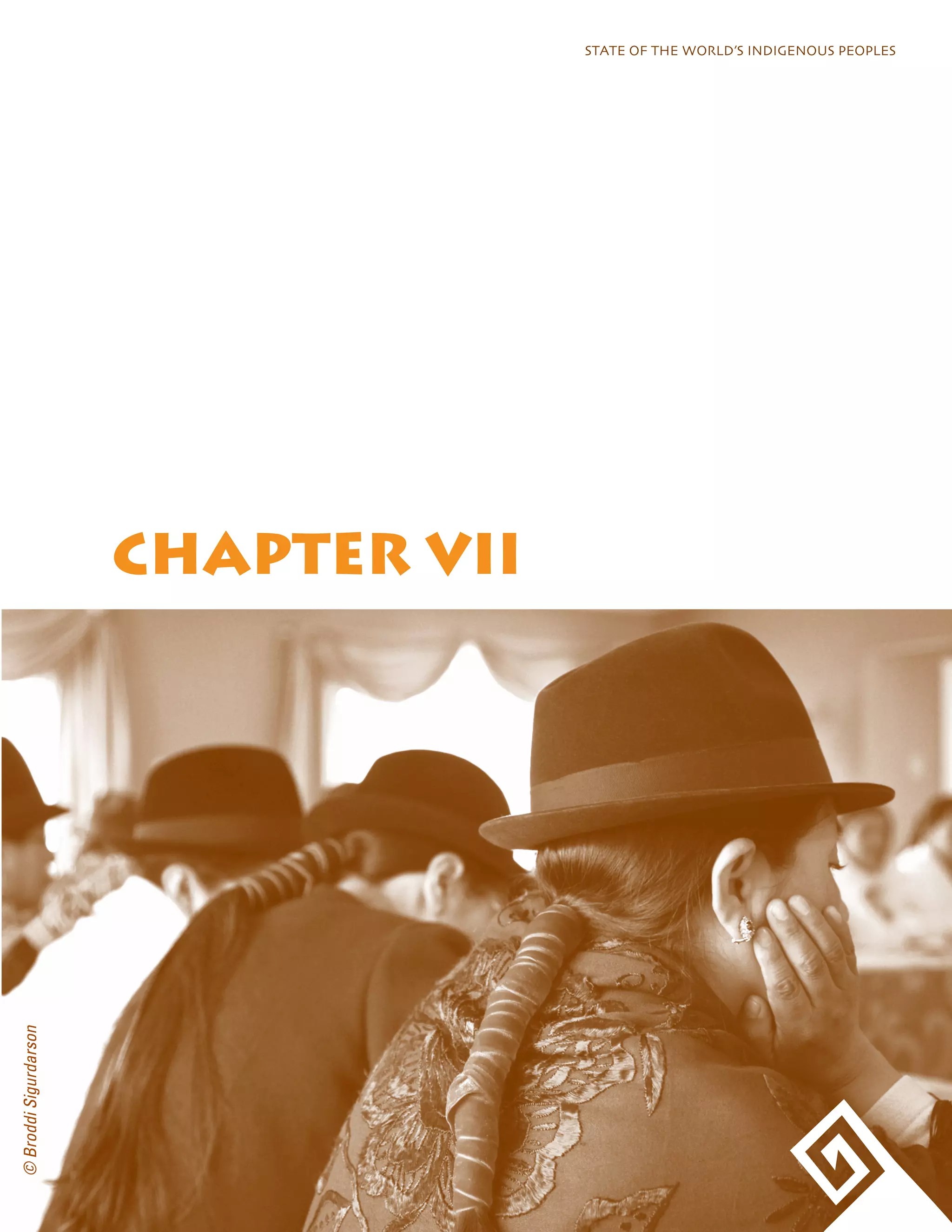 STATE OF THE WORLD’S INDIGENOUS PEOPLES 
CHAPTER VII 
© Broddi Sigurdarson 
 