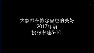 11
⼤家都在懷念曾經的美好
2017年前
投報率達5-10.
 