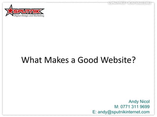 What Makes a Good Website? 