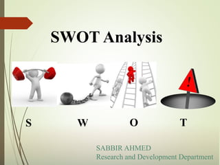 SWOT Analysis
S W O T
SABBIR AHMED
Research and Development Department
 