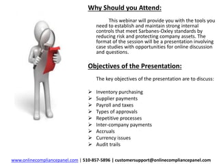 Sox internal controls for accounts payable | PPT image.