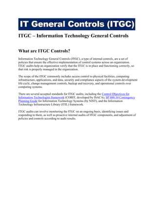 Sarbanes-Oxley (SOX) 404 ITGC Summary (2025) | PDF